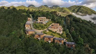 Distribución inteligente: privacidad y vistas panorámicas a montaña y mar en Talipot Ecolodge