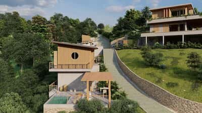 Piscina de lujo natural con vistas abiertas, agua y vegetación, entorno tropical Talipot Ecolodge