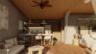 Espacios amplios y cálidos, modernidad y autenticidad, estadías premium Talipot Ecolodge